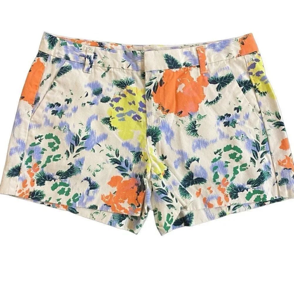 Gap size 2 floral shorts orange flowers